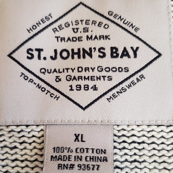 St. John’s Bay Men’s Cotton V‑Neck Sweater – Blue, Size XL - Picture 6 of 10